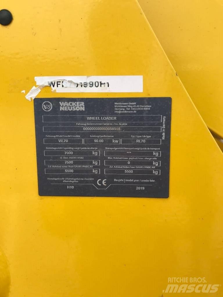 Wacker Neuson WL70 FEL`s