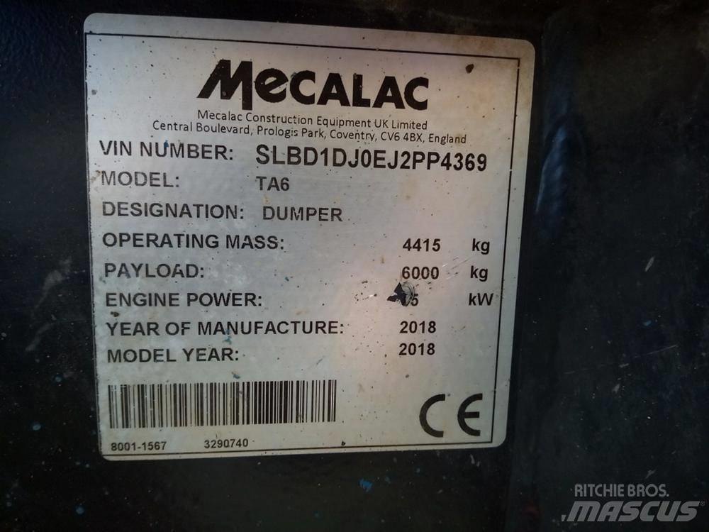 Mecalac TA6 dömper Articulated Haulers