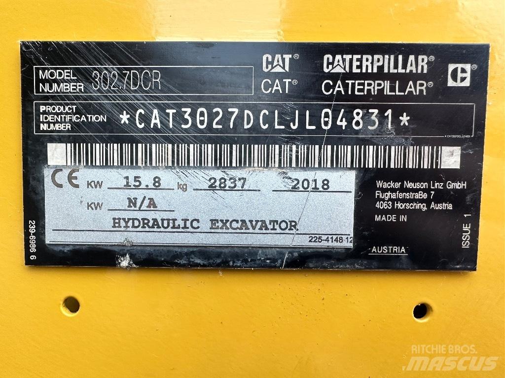 CAT 302.7D CR Mini excavators < 7t