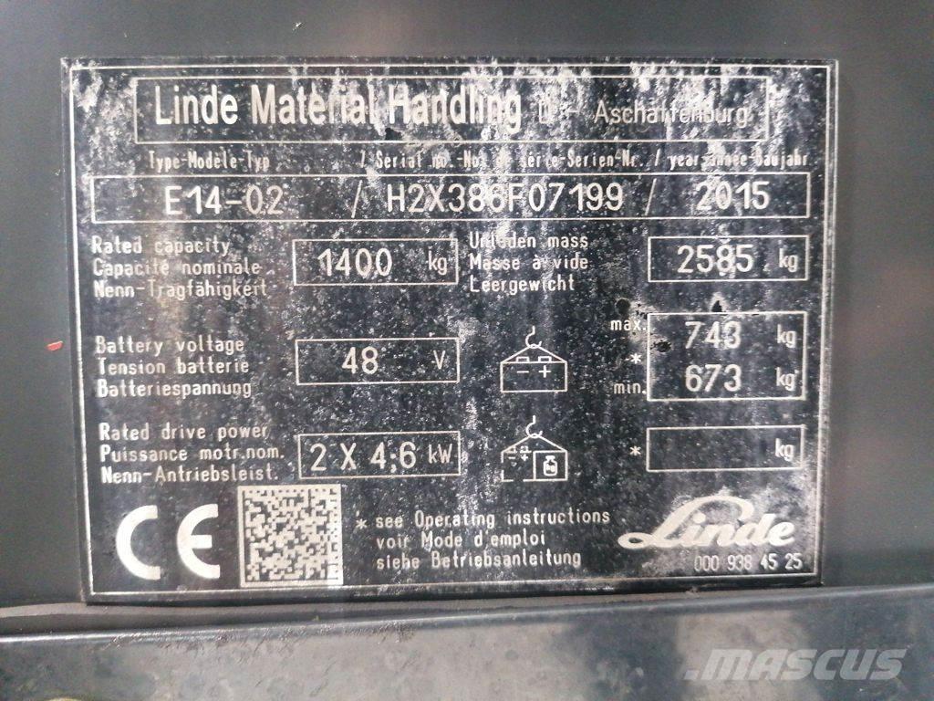 Linde E14-02 Electric forklift trucks