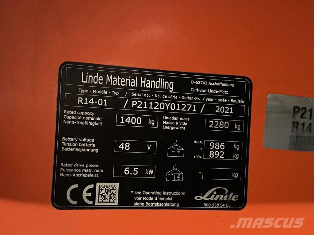 Linde R14-01 Reach truck