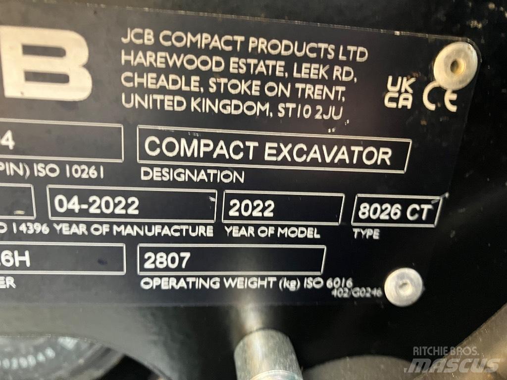 JCB 8026 CTS Mini excavators < 7t