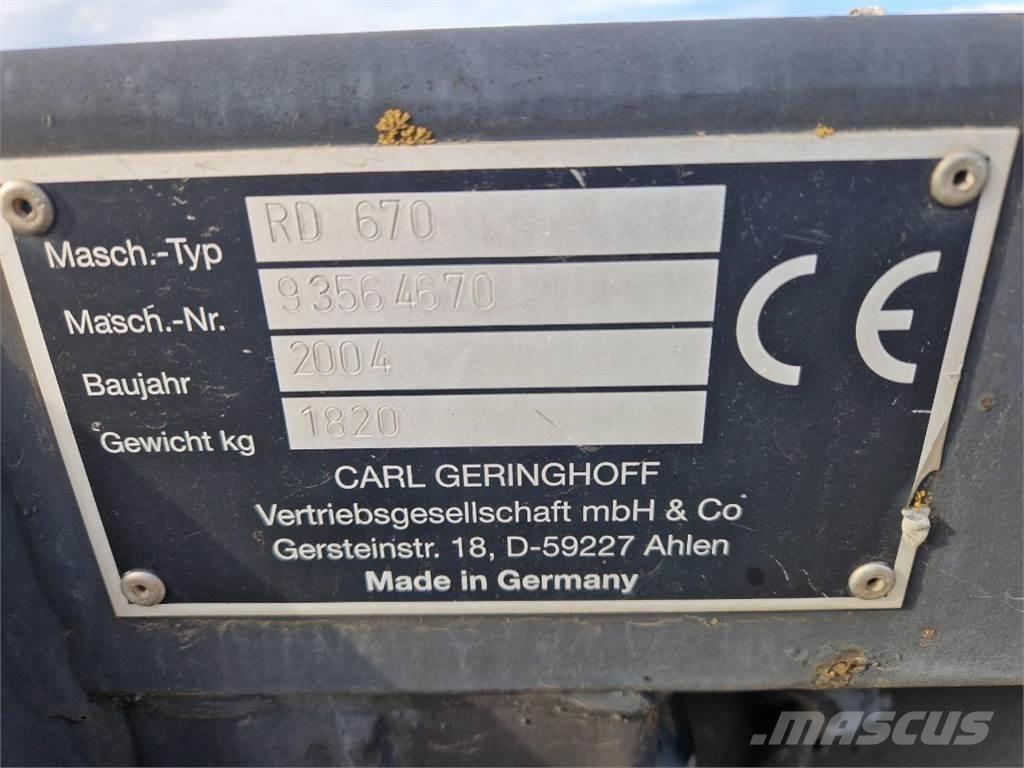 Geringhoff RD 670 Combine harvester spares & accessories