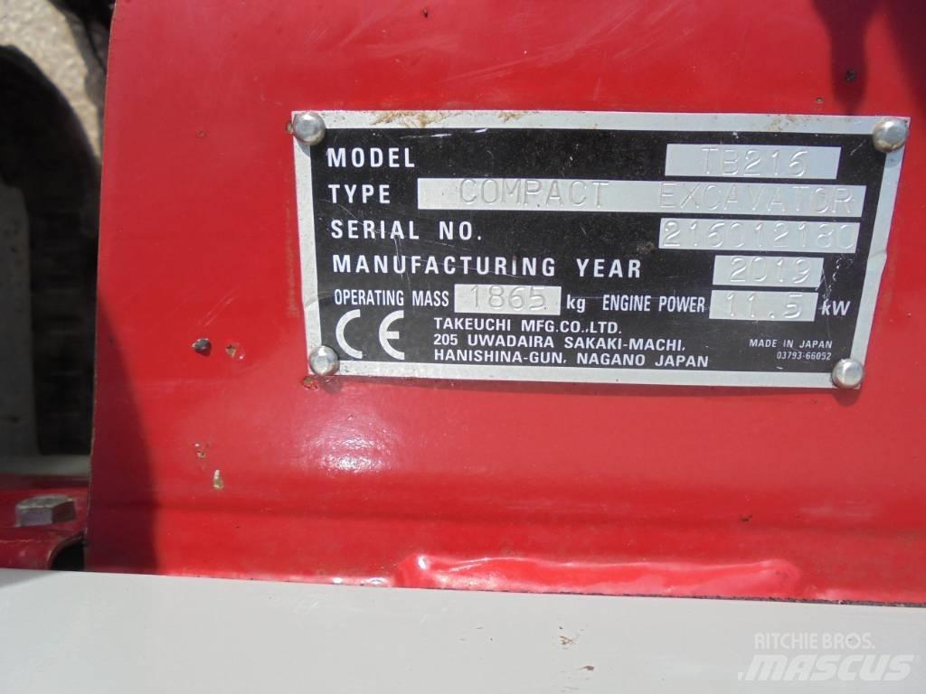 Takeuchi TB216 Mini excavators < 7t