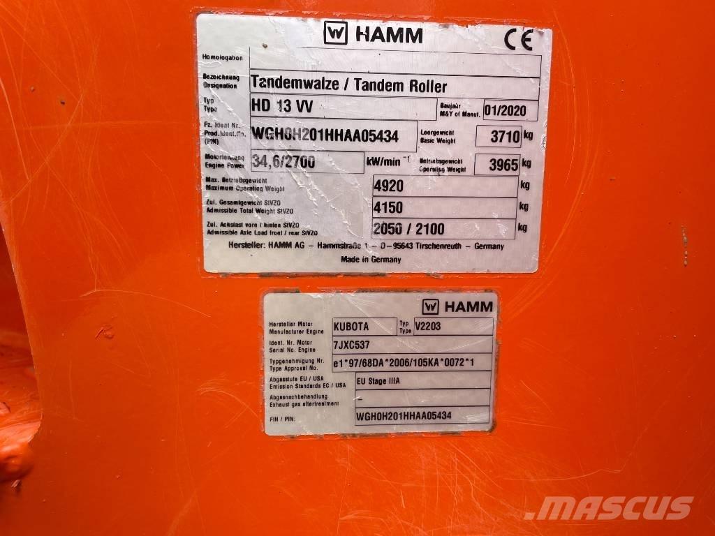 Hamm HD 13 VV Twin drum rollers