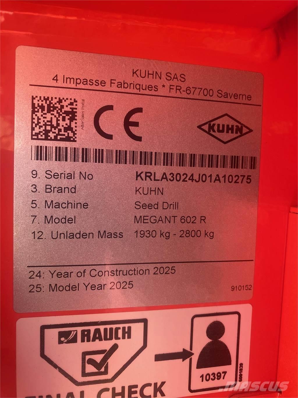 Kuhn MEGANT 602R Drills