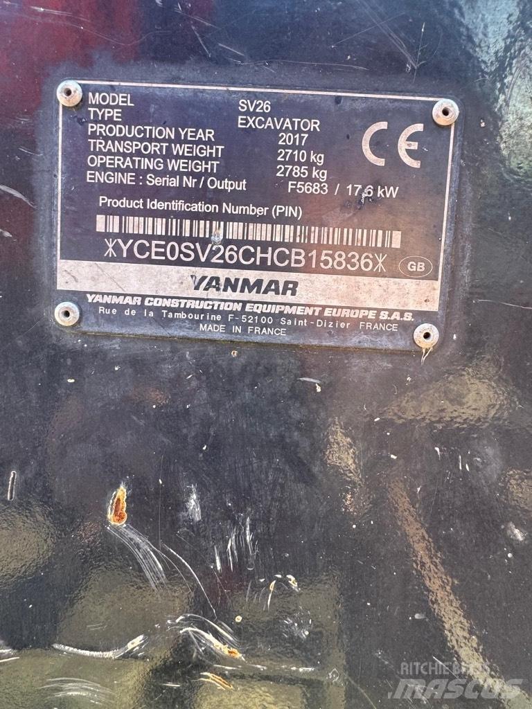 Yanmar SV 26 Mini excavators < 7t