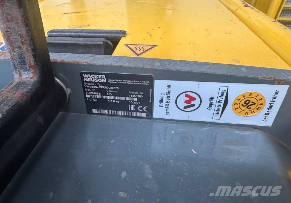 Wacker Neuson DPU 80 Vibrator compactors