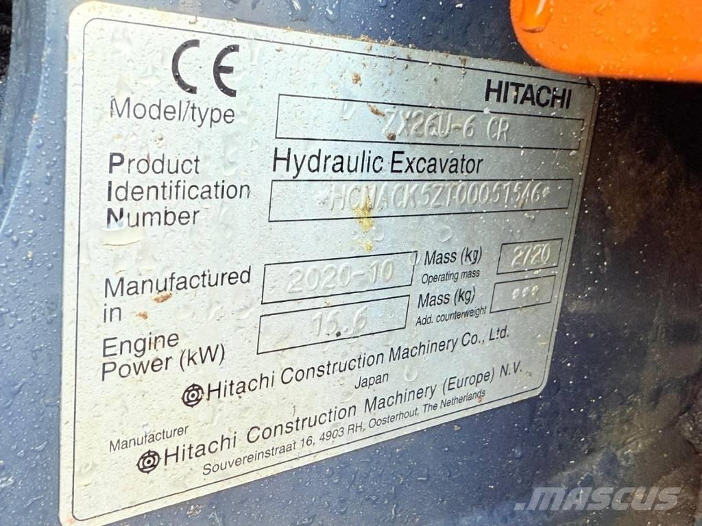 Hitachi ZX 26 U-6 CR Mini excavators < 7t