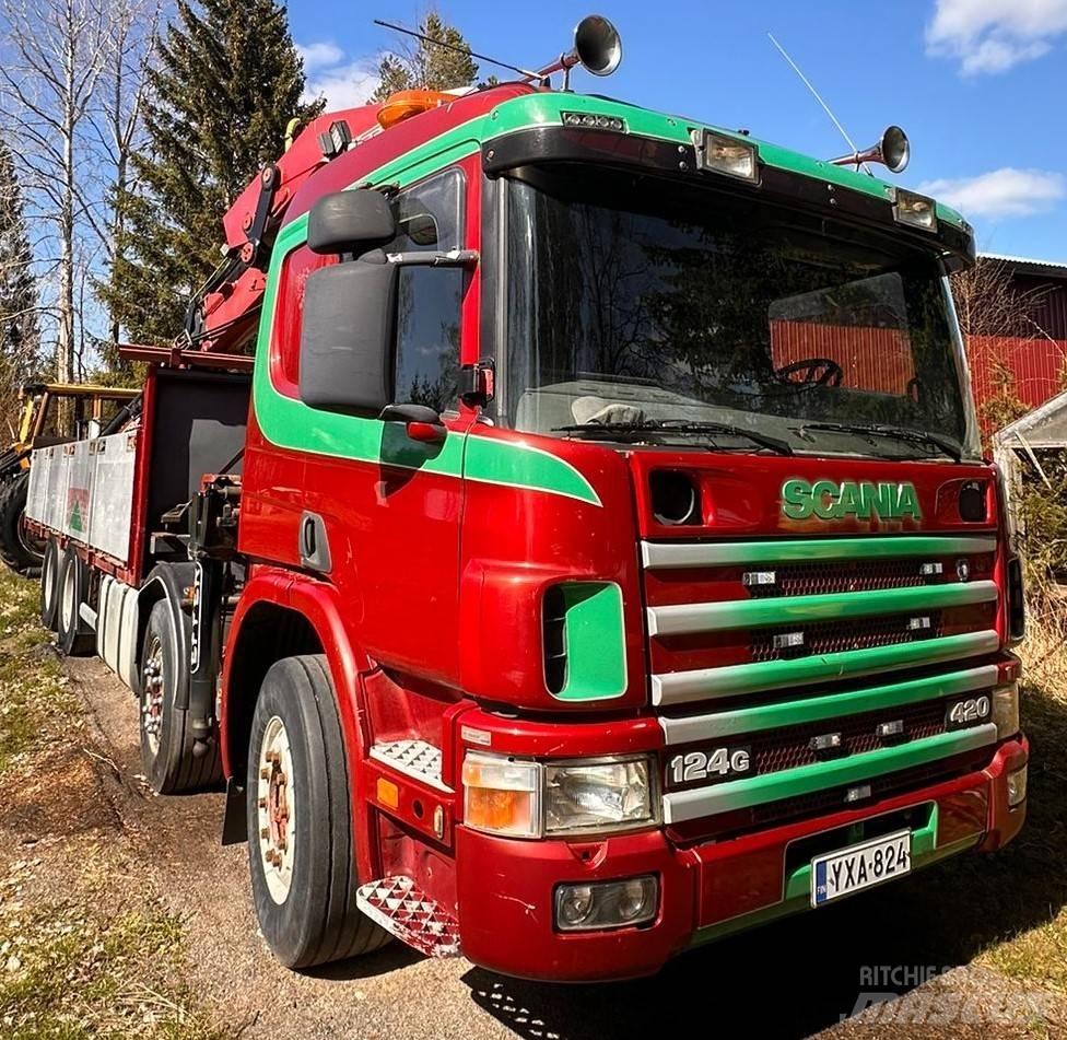 Scania P 124 GB Crane trucks