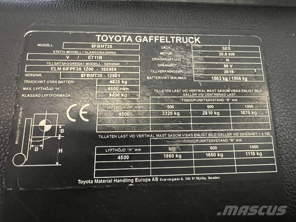 Toyota 8 FBMT 35 Electric forklift trucks
