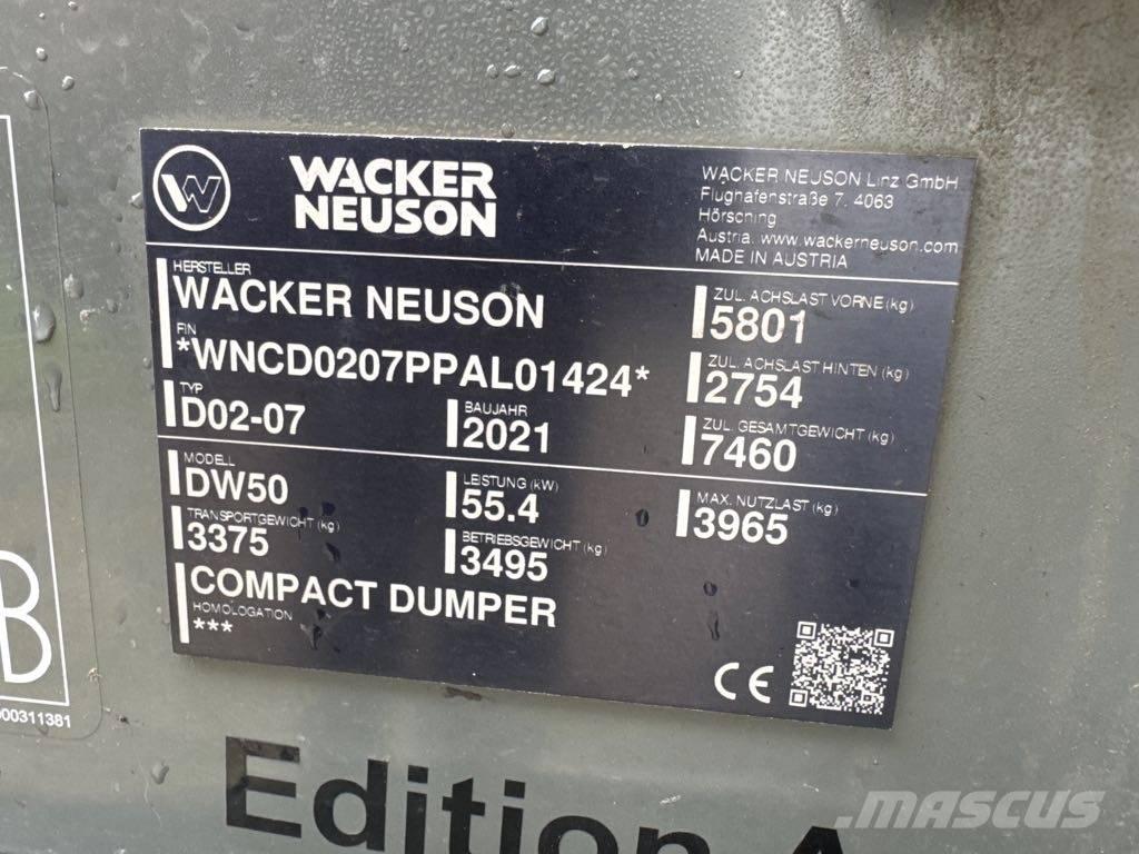 Wacker Neuson DW50 Site dumpers