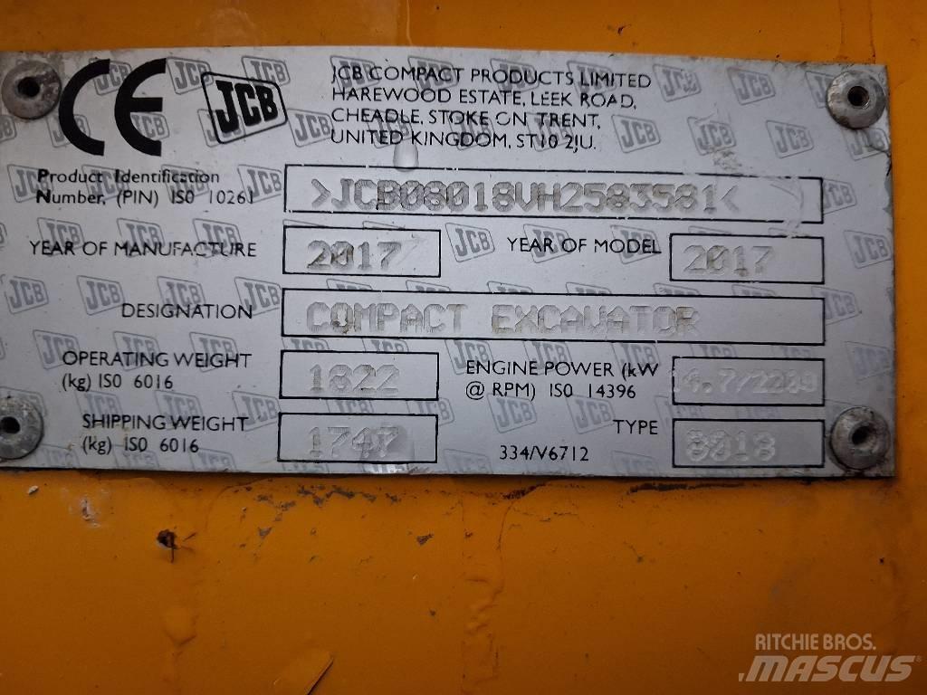 JCB 8018 CTS Mini excavators < 7t