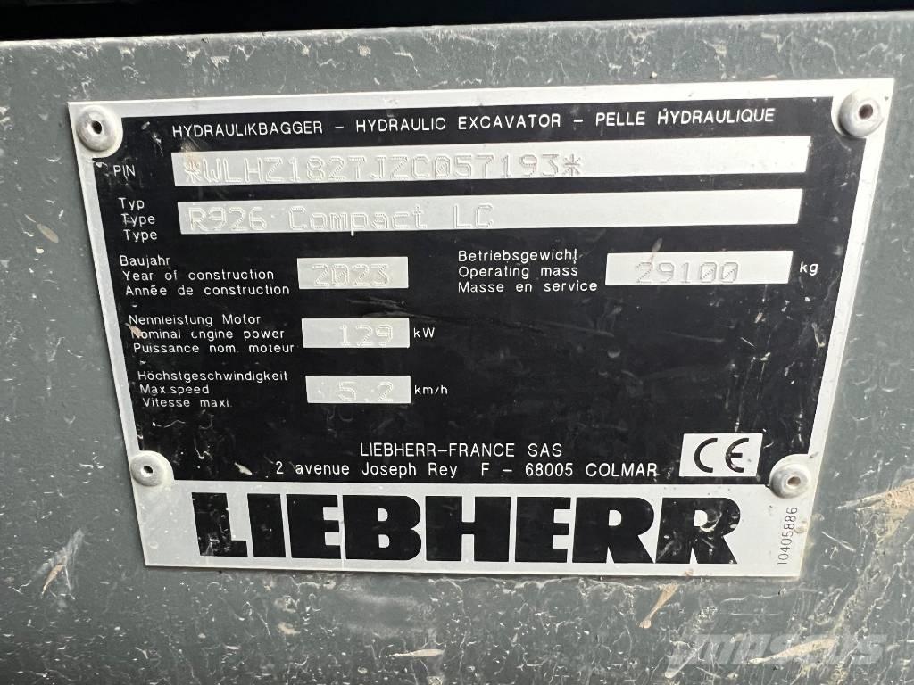 Liebherr R926 Comp Crawler excavators