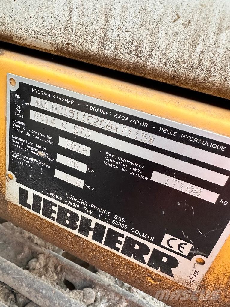 Liebherr R 914 K STD Crawler excavators