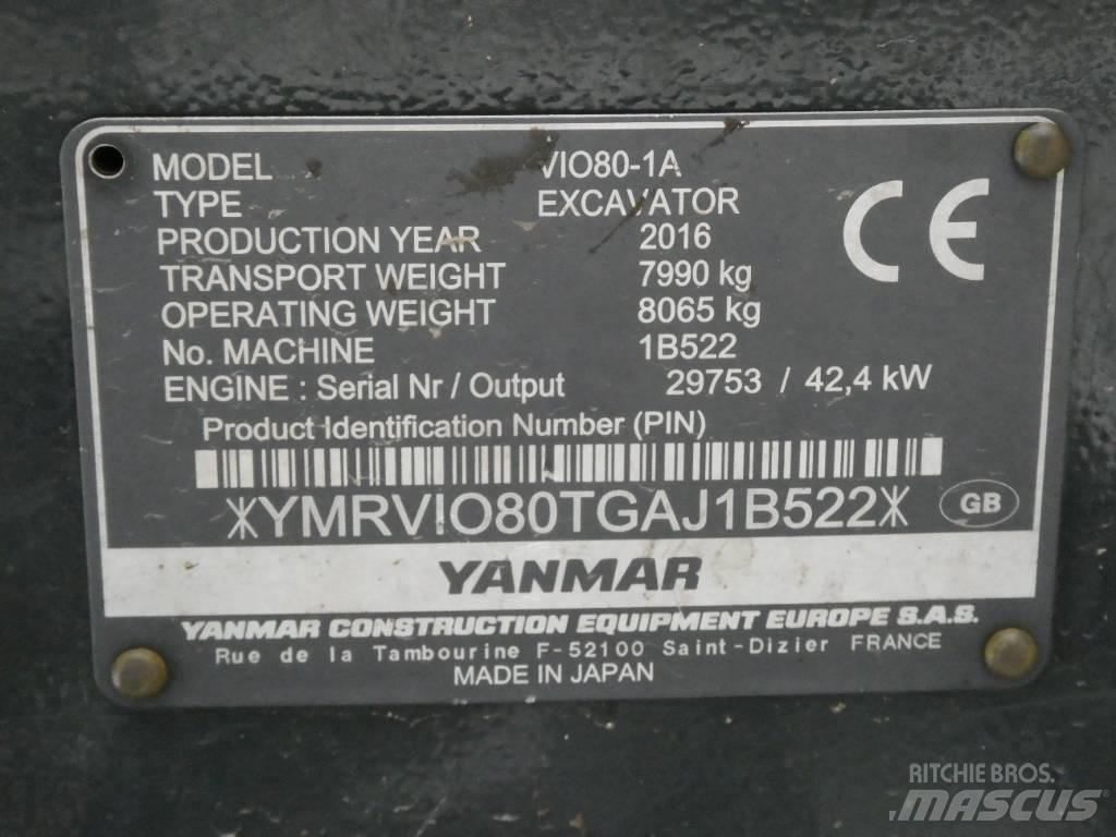 Yanmar Vio 80-1A Midi excavators  7t - 12t