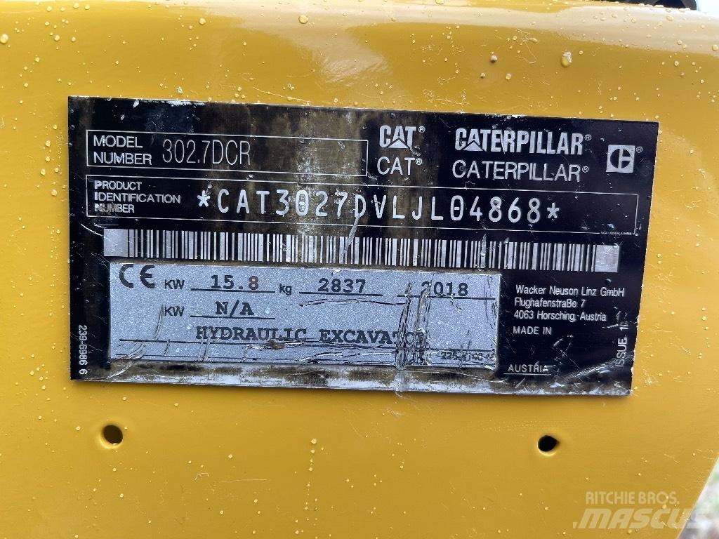 CAT 302.7D CR Mini excavators < 7t