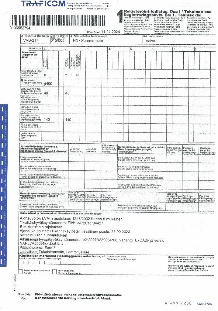 Volvo FL 240 Van Body Trucks