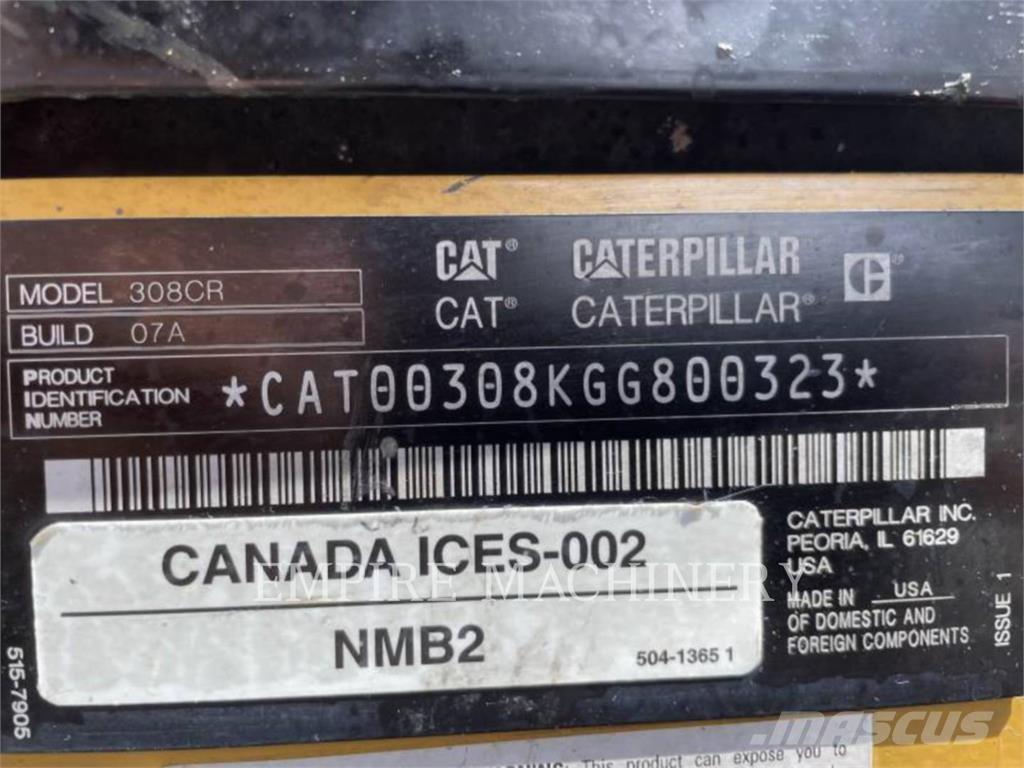 CAT 308-07 Crawler excavators