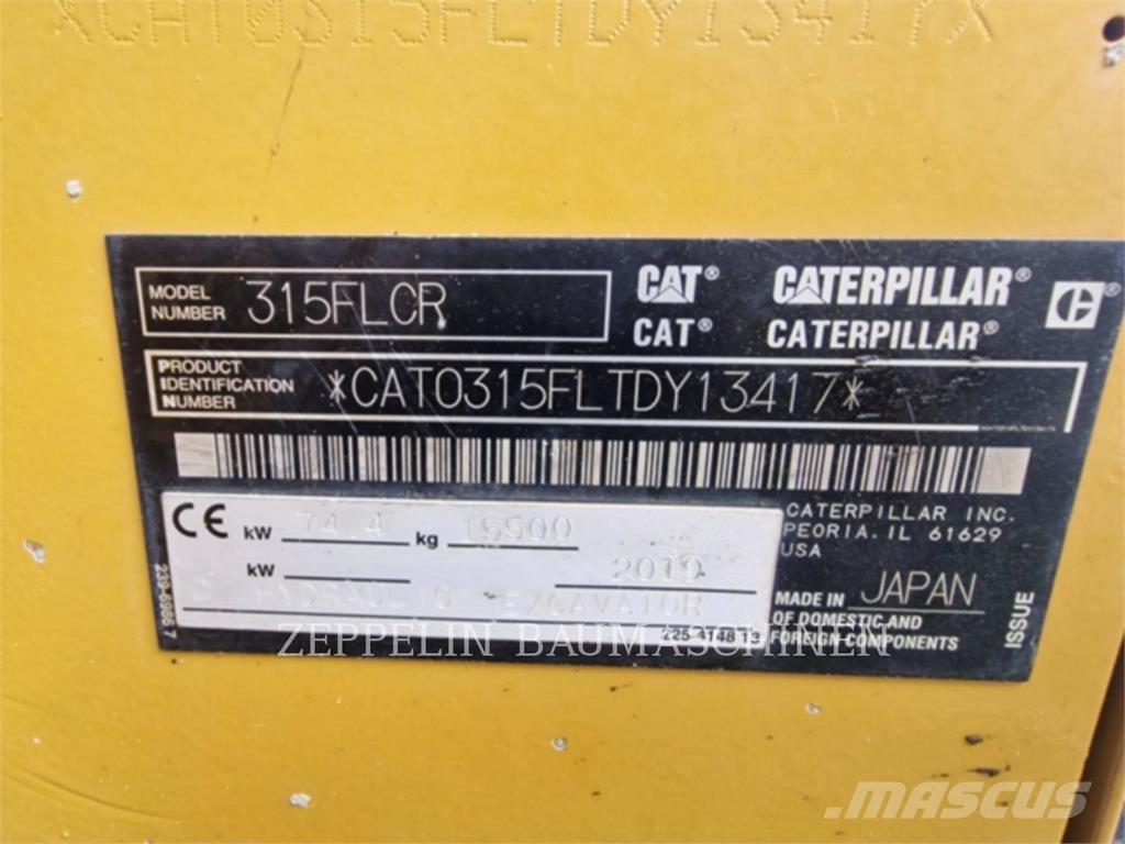 CAT 315FL Crawler excavators