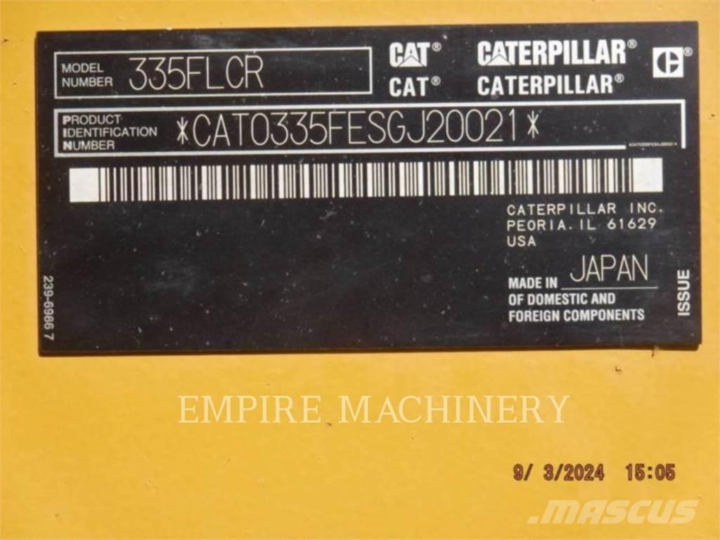 CAT 335FL P Crawler excavators