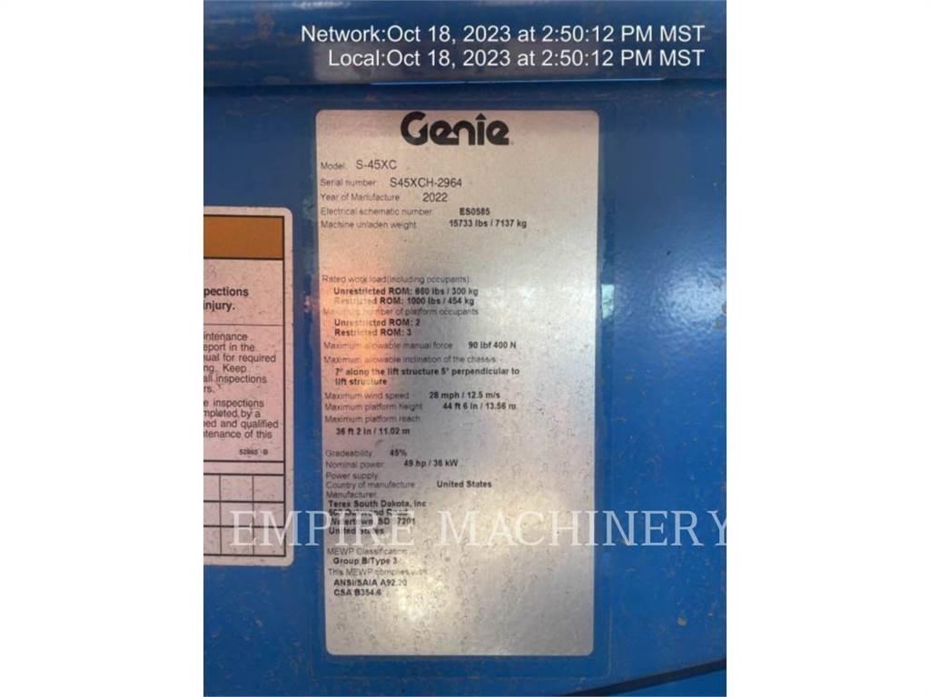 Genie S45 XC Articulated boom lifts