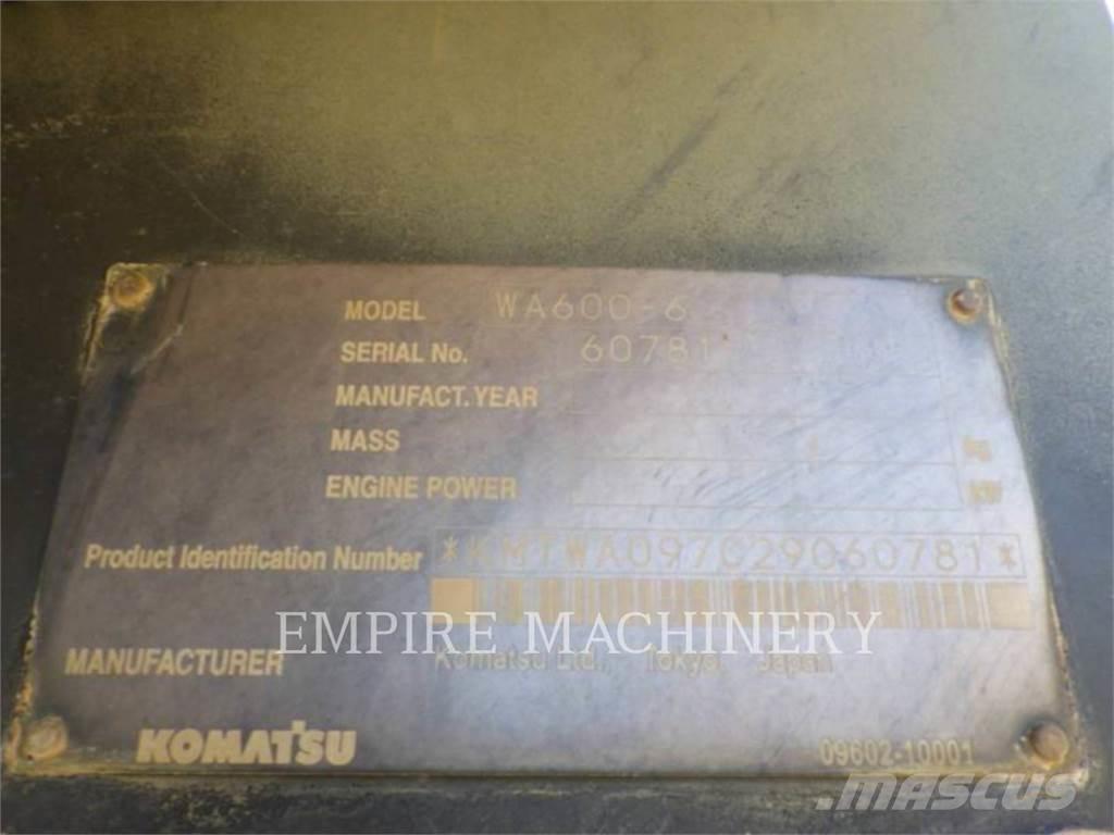 Komatsu WA600-6 Wheel loaders