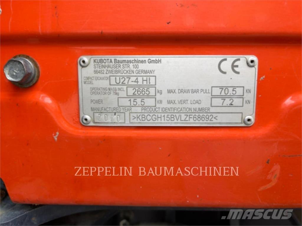 Kubota U27-4 Crawler excavators