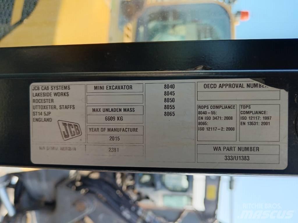 JCB 8055 RTS Mini excavators < 7t