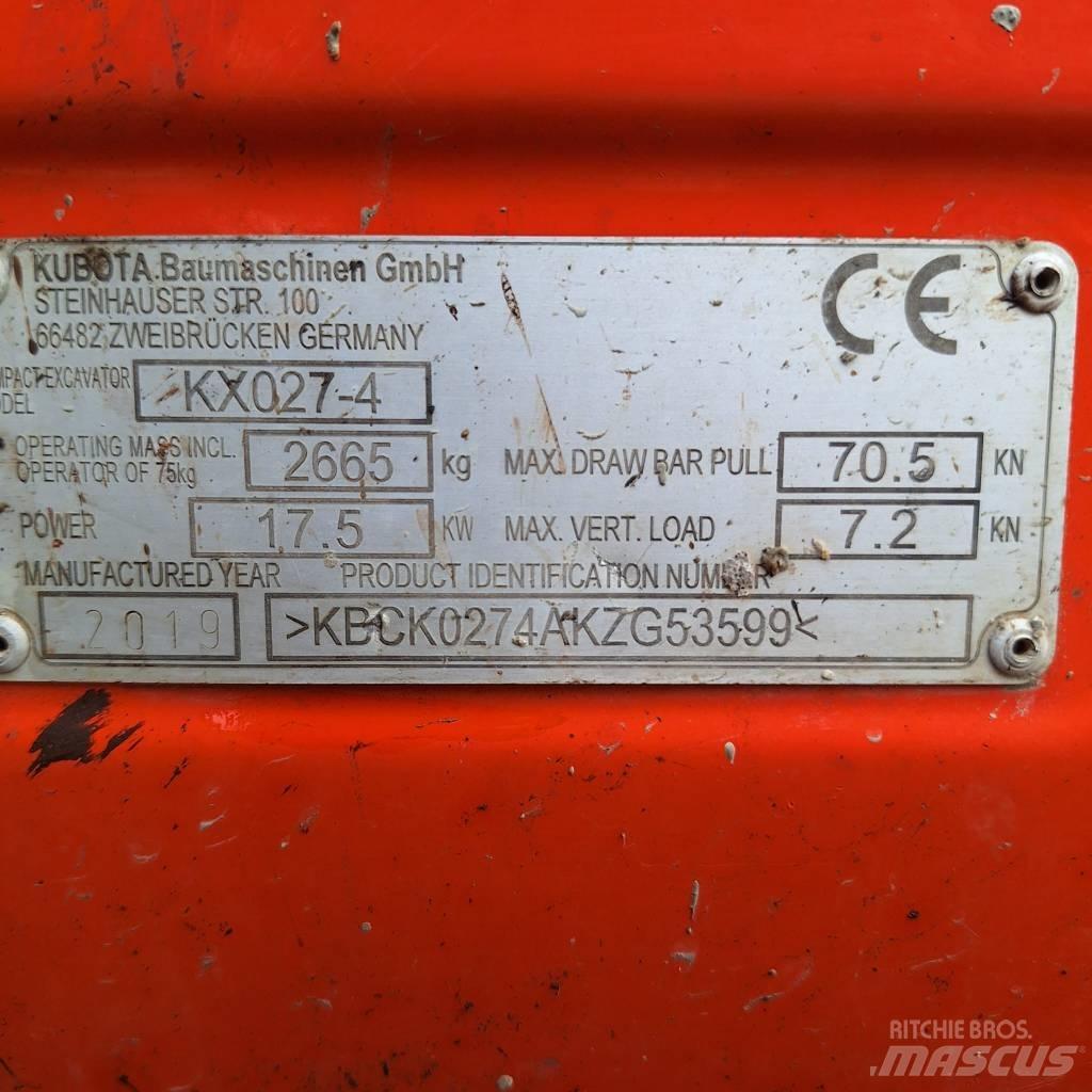 Kubota KX 027-4 Mini excavators < 7t