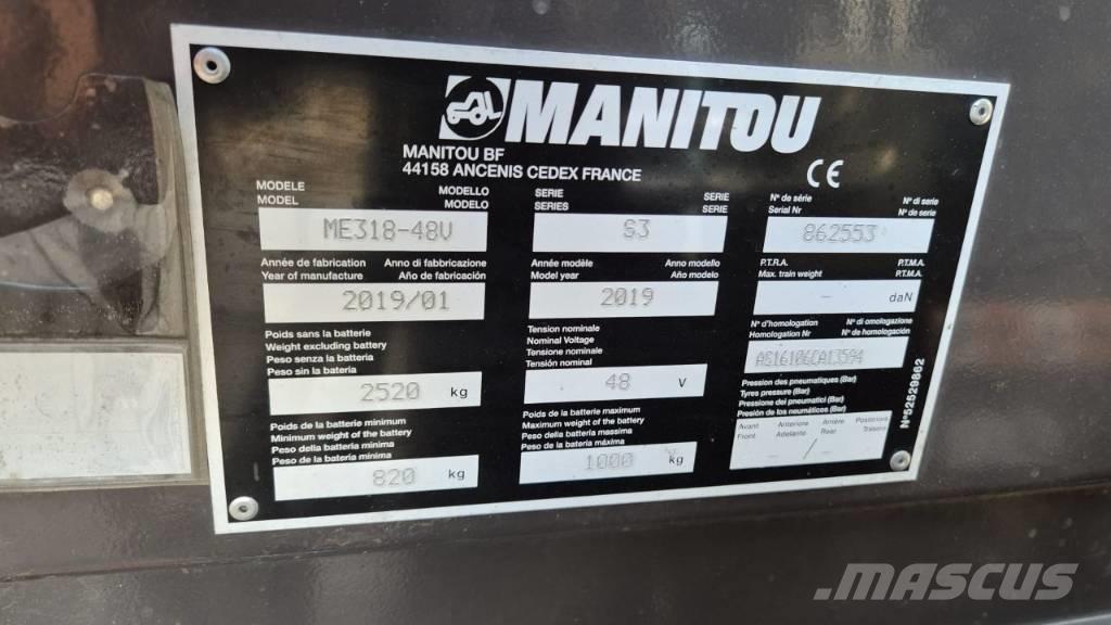 Manitou ME 318 Electric forklift trucks