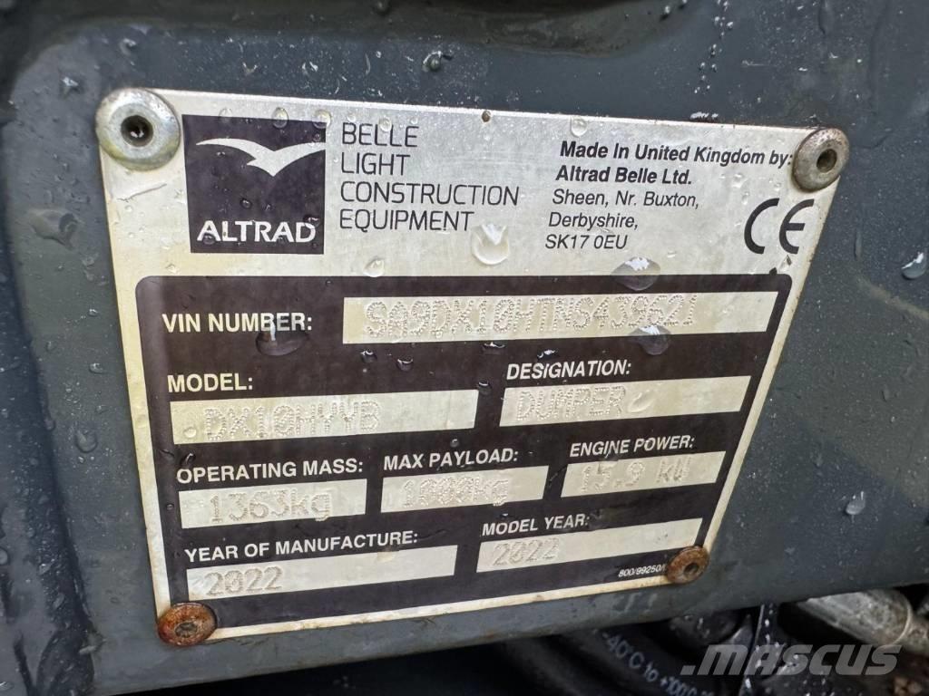 Altrad Belle DX1000 Site dumpers