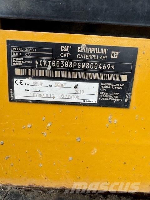 CAT 308 CR Midi excavators  7t - 12t