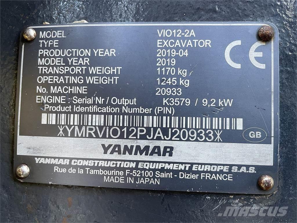 Yanmar VIO12 Wheeled excavators