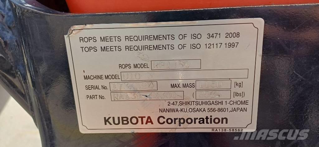 Kubota U 10-3 Mini excavators < 7t