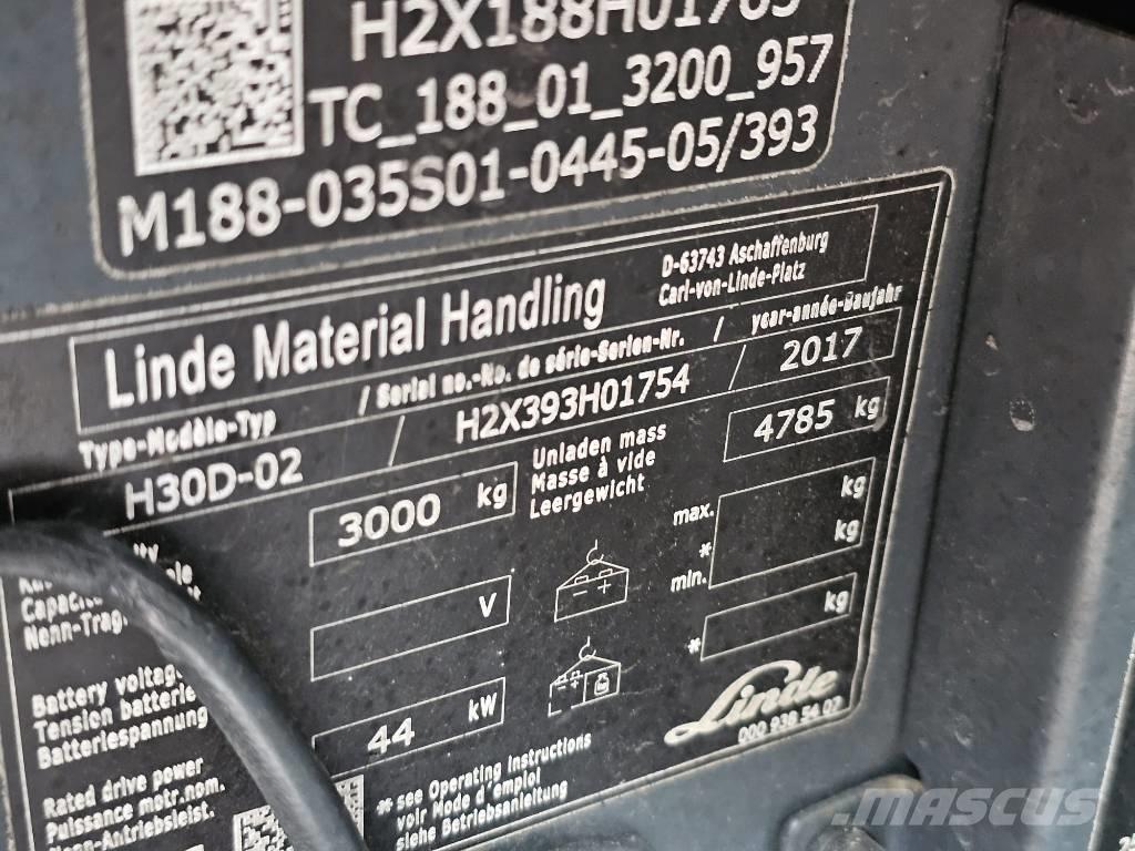 Linde H30D-02 Diesel trucks