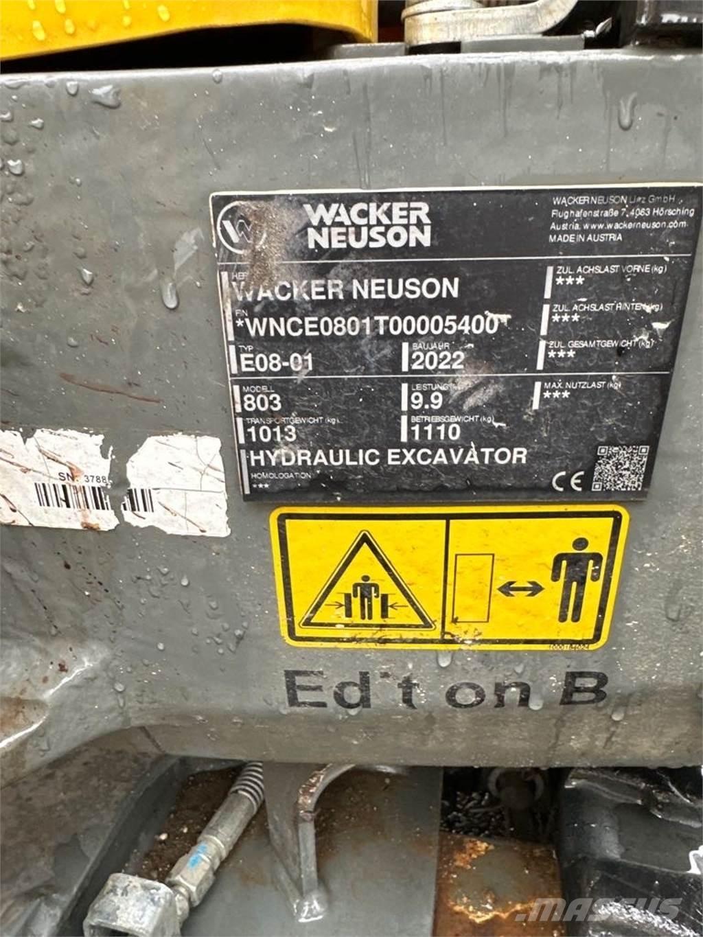 Wacker Neuson 803 Crawler excavators