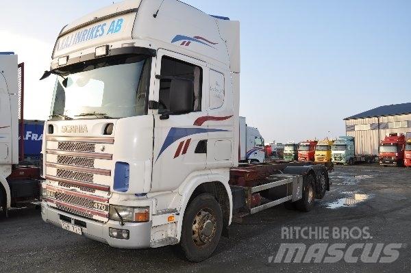 Scania 124 6X2 470 Containerframe/Skiploader trucks