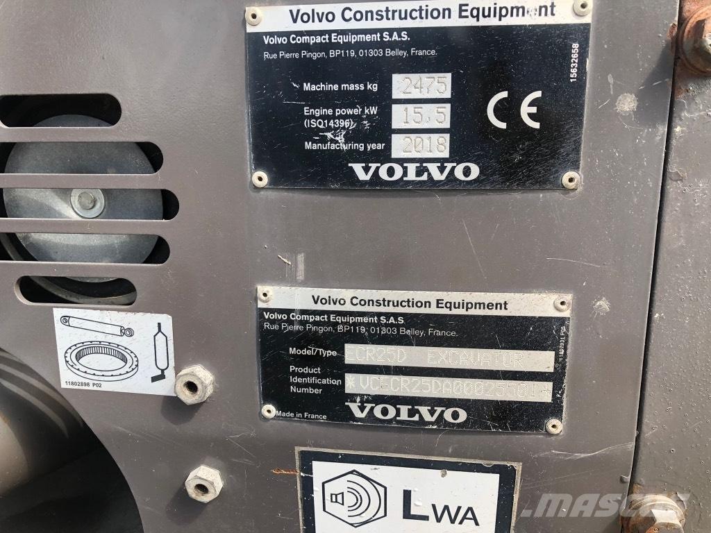 Volvo ECR 25 D Mini excavators < 7t