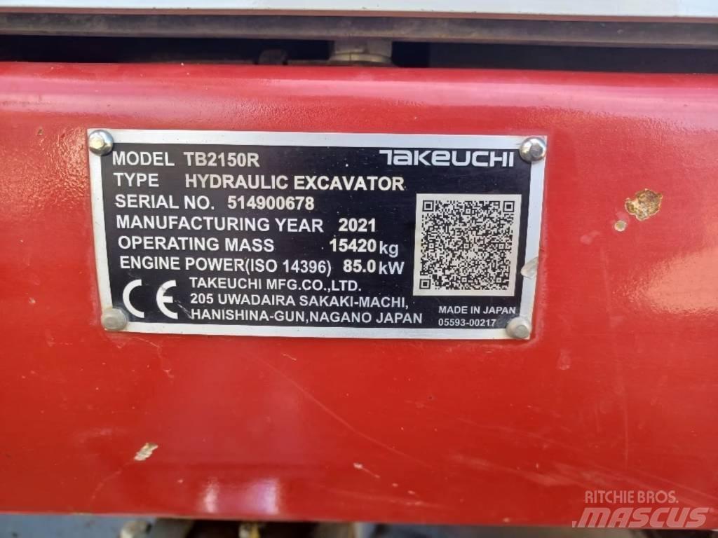 Takeuchi TB 2150 R Crawler excavators