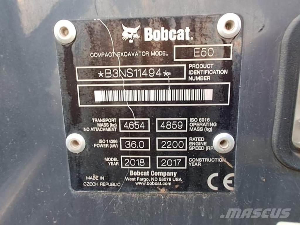 Bobcat E50 Mini excavators < 7t