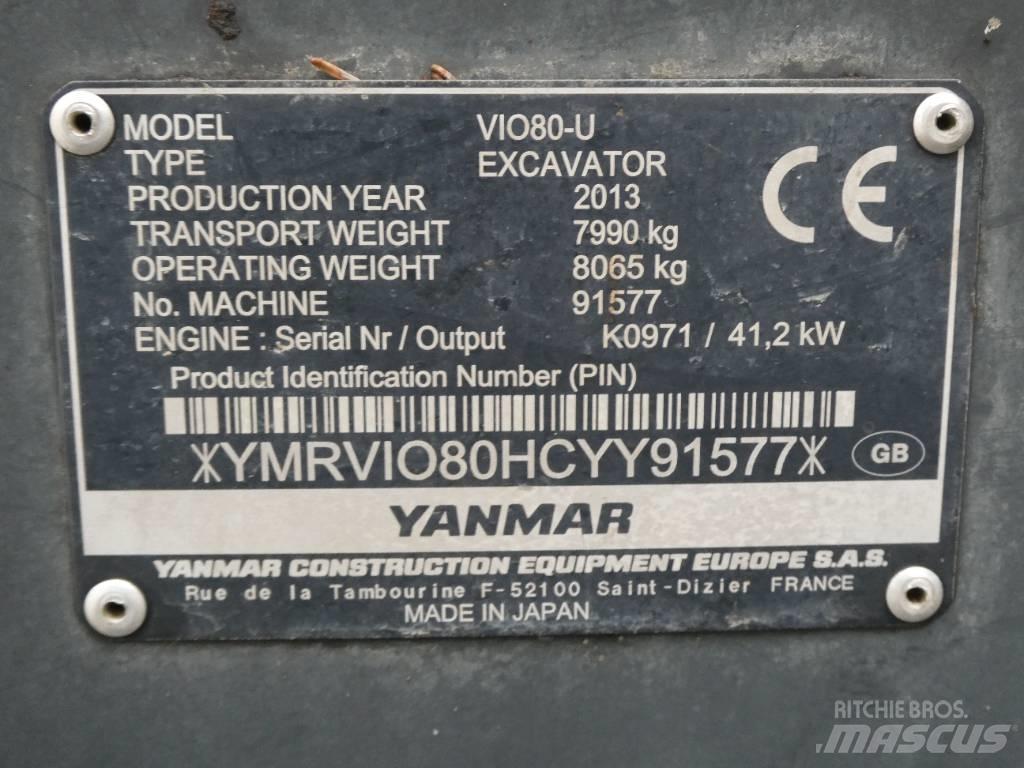 Yanmar Vio 80 U Midi excavators  7t - 12t