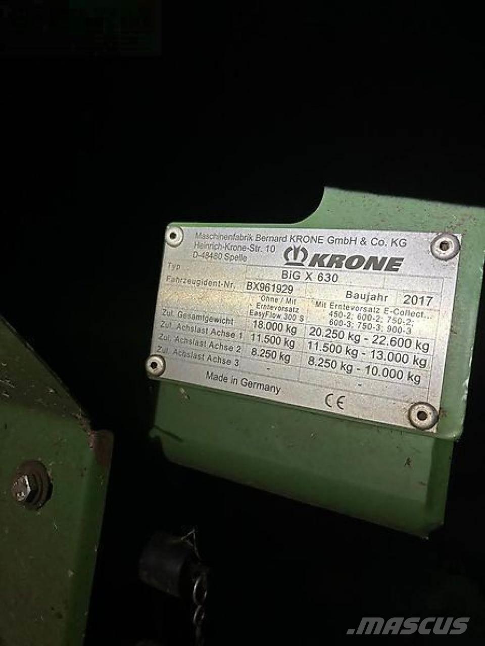 Krone big x 630 Self-propelled foragers