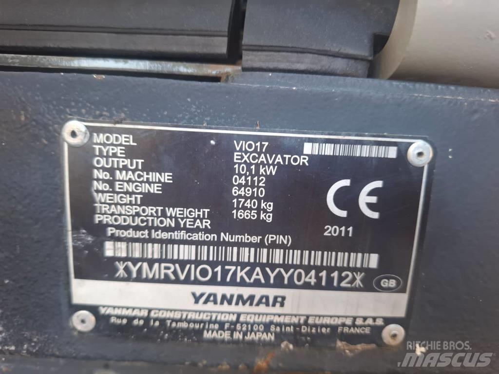 Yanmar Vio 17 Mini excavators < 7t
