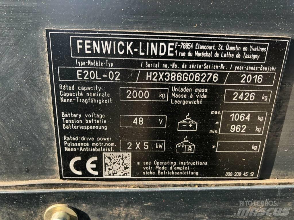 Linde E 20 L-02 Electric forklift trucks
