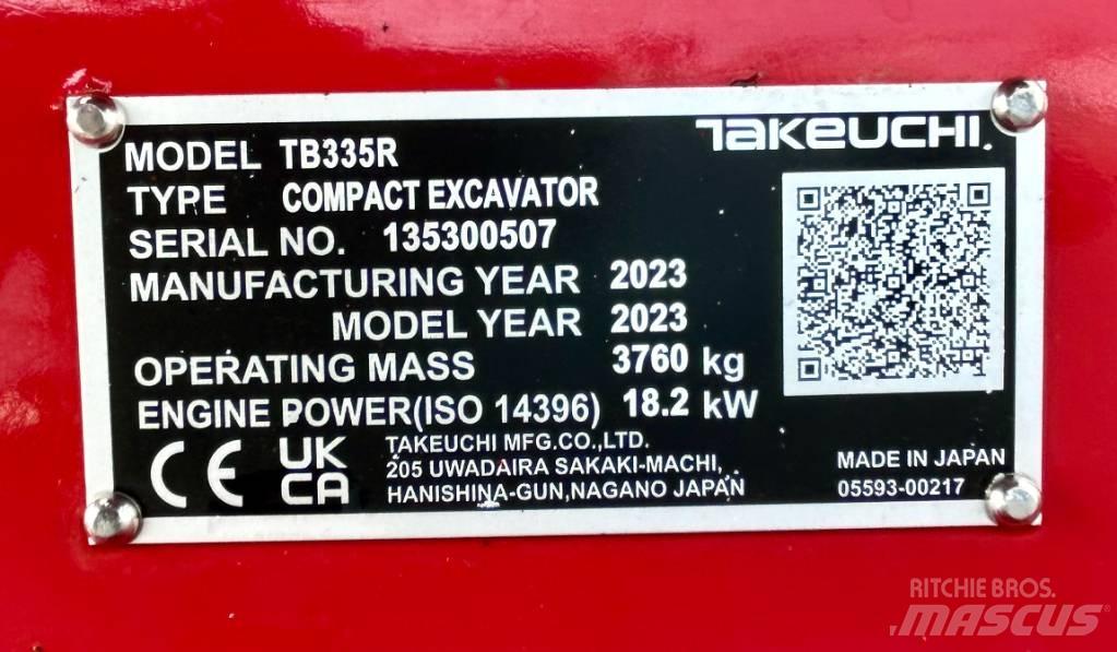 Takeuchi TB 335R V3 Mini excavators < 7t