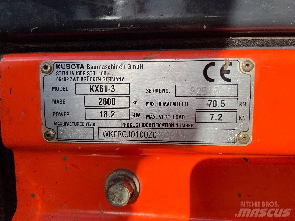 Kubota KX 61-3 Mini excavators < 7t
