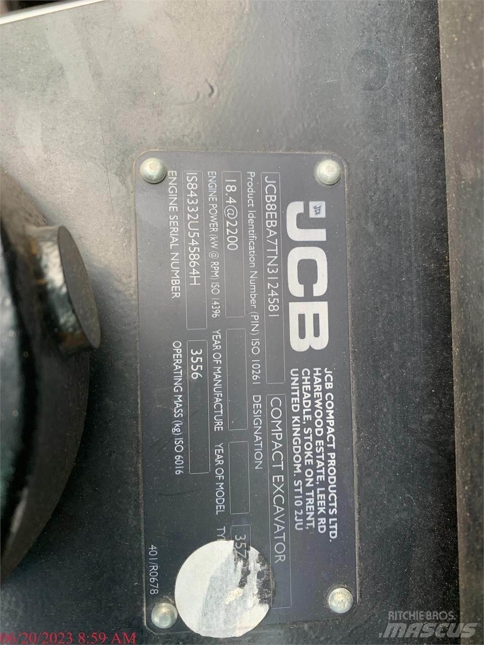 JCB 35Z-1 Mini excavators < 7t