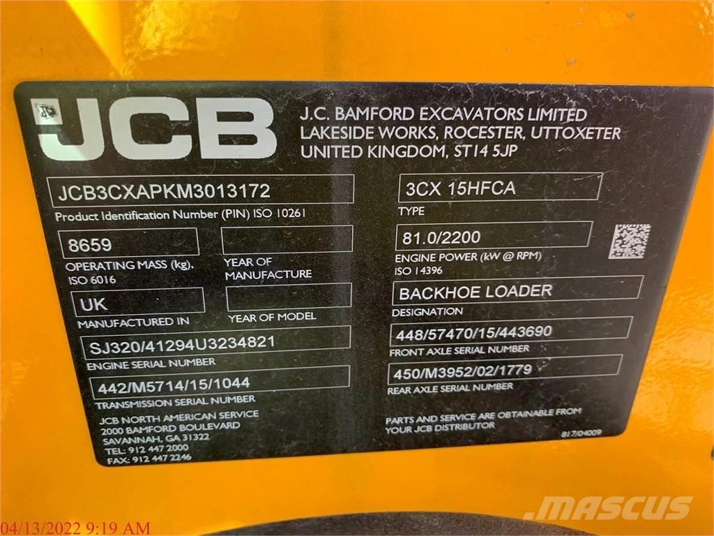 JCB 3CX15 SUPER TLB's
