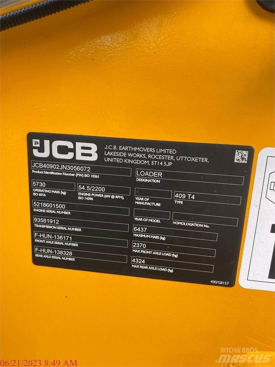 JCB 409 Wheel loaders